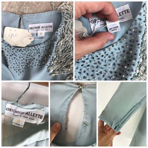 VINTAGE 60’s 70’s Bead Embellished Evening Formal Cocktail Party Top Skirt Set - Picture 16 of 16